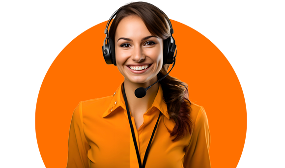 Woman wearing cloud phone system headset