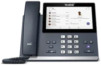 Front view of Yealink MP56 handset for Microsoft Teams.